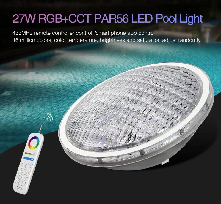 MiBoxer PW01 LED LoRa (433MHZ) PAR56 Poolleuchte 27W RGB-WW (RGB-CCT) MiBoxer PW01 LED LoRa (433MHZ) PAR56 Poolleuchte 27W RGB-WW (RGB-CCT)