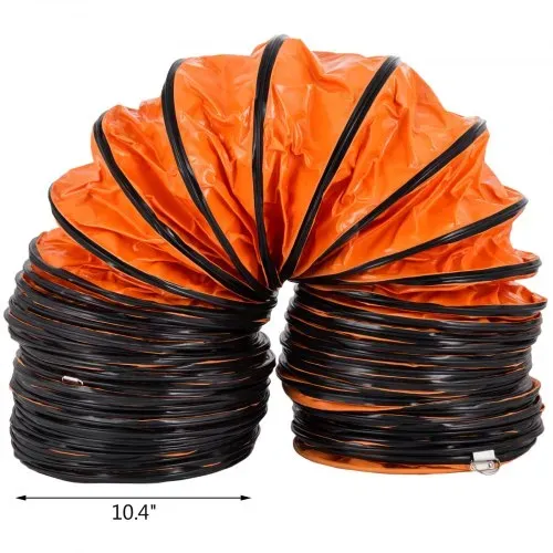 VEVOR Lufttransportschlauch 9,8 m Lüfterdurchmesser, 30,48 cm Warmluftschlauch, 35 x 35 x 28 cm Belüftungsschlauch Baustellenschlauch, Orange Belüftungsschlauch – Bild 7