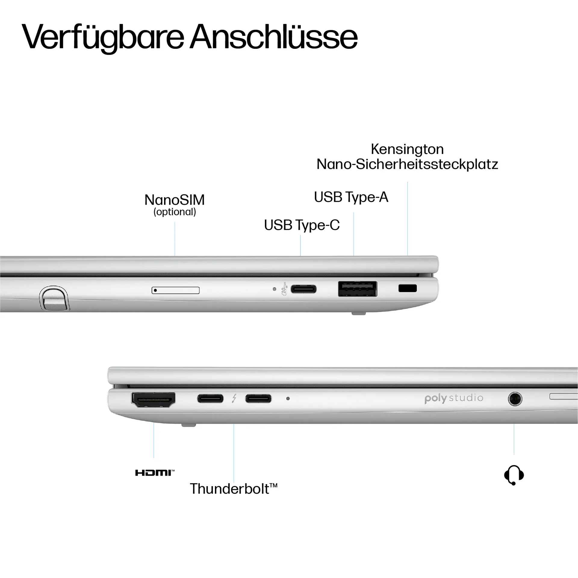 HP EliteBook 8 Flip G1i 13 inch Notebook AI PC Intel Core Ultra 5 225U Hybrid (2-in-1) 33,8 cm (13.3") Touchscreen WUXGA 16 GB LPDDR5x-SDRAM 512 GB SSD Wi-Fi 7 (802.11be) Windows 11 Pro Silber – Bild 5