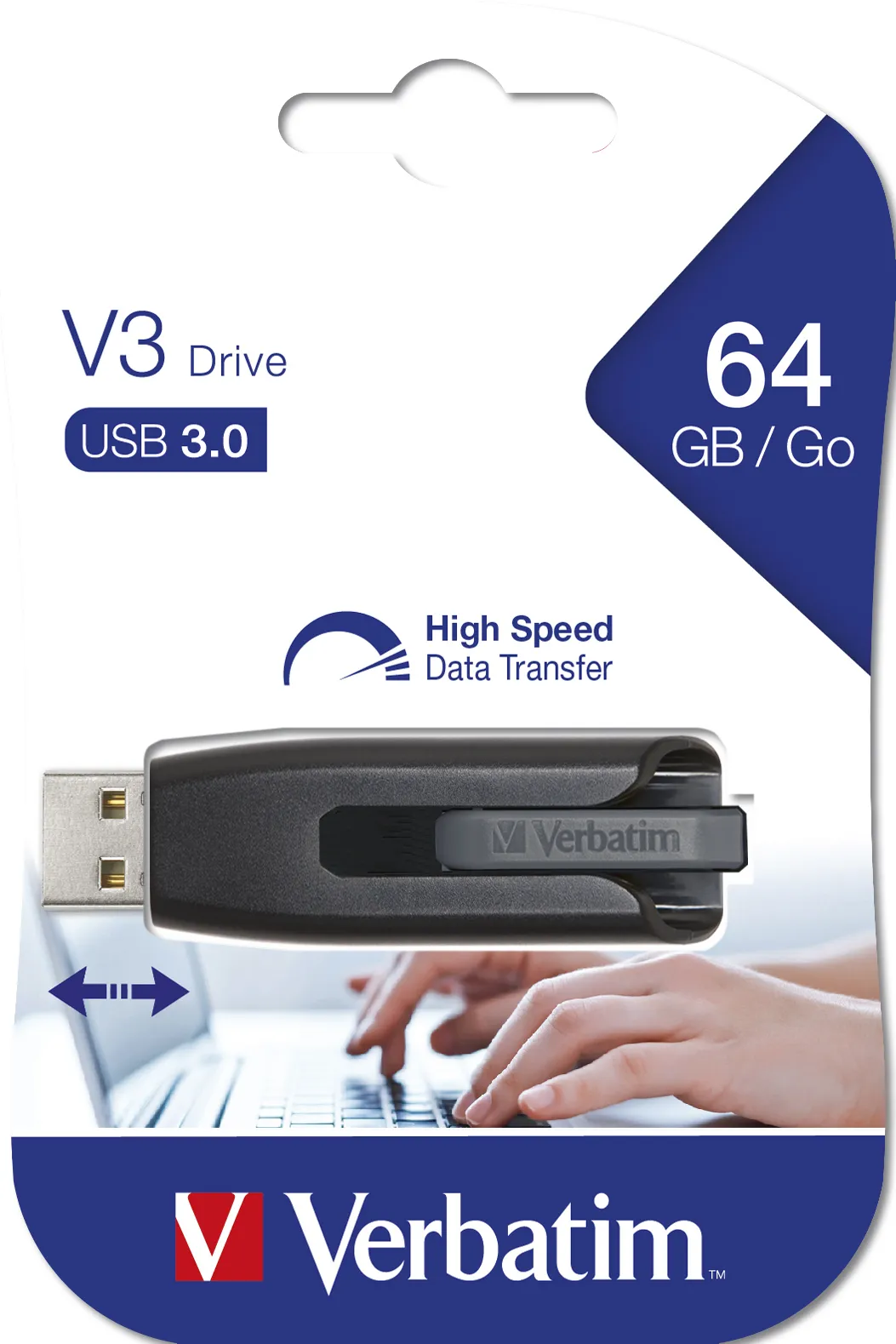 Verbatim V3 - USB 3.0-Stick 64 GB - Schwarz – Bild 4