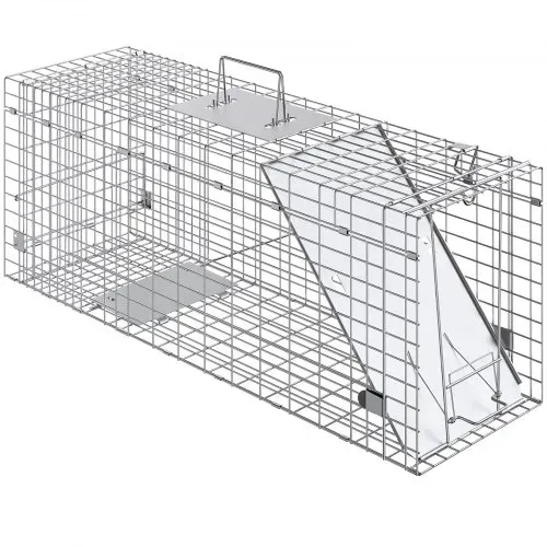 VEVOR Waschbärfalle Katzenfalle Marderfalle Wetterfeste robuste Lebendfalle Falle 2 Eingänge Tierfalle 785×254×305mm Lebend Kaninchenfalle Katzenfalle Drahtfalle für Marder Katze Waschbär – Bild 10