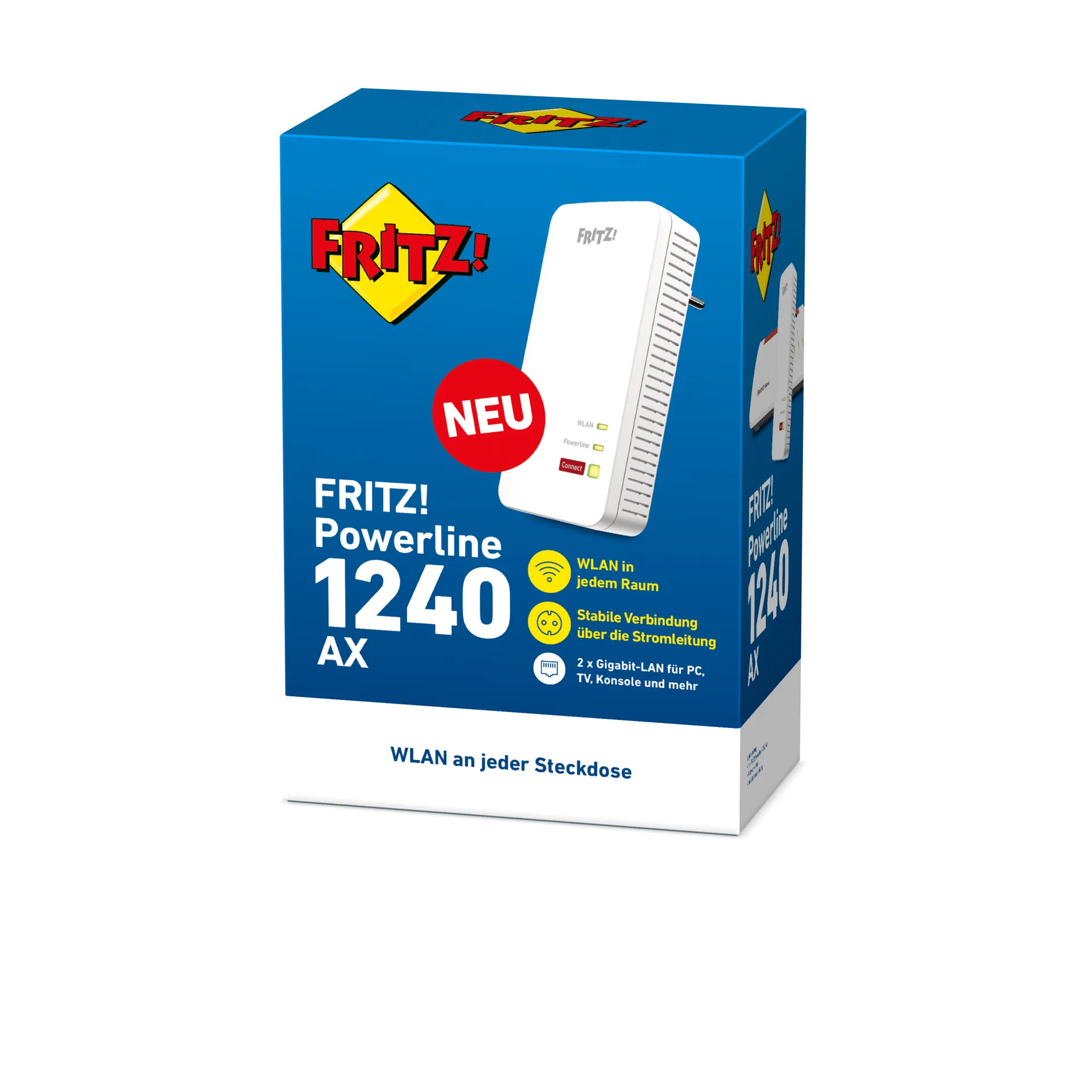 Powerline 1240 AX 1200 Mbit/s Ethernet/LAN WLAN Weiß 1 Stück(e) – Bild 3