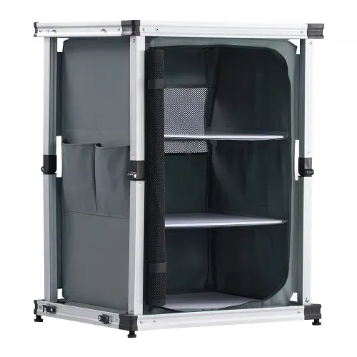 VEVOR Klappbare Campingküche, Tragbarer Campingschrank mit 3 Ablagefächern, Außentasche & MDF-Tischplatte bis 30 kg Tragkraft, Küchenstation für Picknick, Grillen, Partys, Camping & Wohnmobilreisen – Bild 10