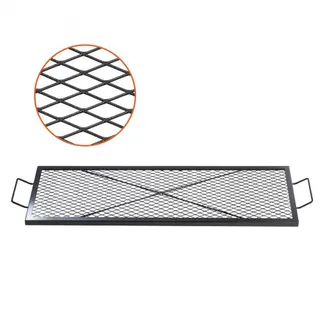 VEVOR 1110 x 380 x 25 mm X-Marks Feuerstellen-Grillrost, Rechteckiger Grillrost, Lagerfeuer-BBQ-Grillrost aus Stahl mit Griff, Tragbares Camping-Kochgeschirr für Partytreffen im Freien, Schwarz VEVOR 1110 x 380 x 25 mm X-Marks Feuerstellen-Grillrost, Rechteckiger Grillrost, Lagerfeuer-BBQ-Grillrost aus Stahl mit Griff, Tragbares Camping-Kochgeschirr für Partytreffen im Freien, Schwarz