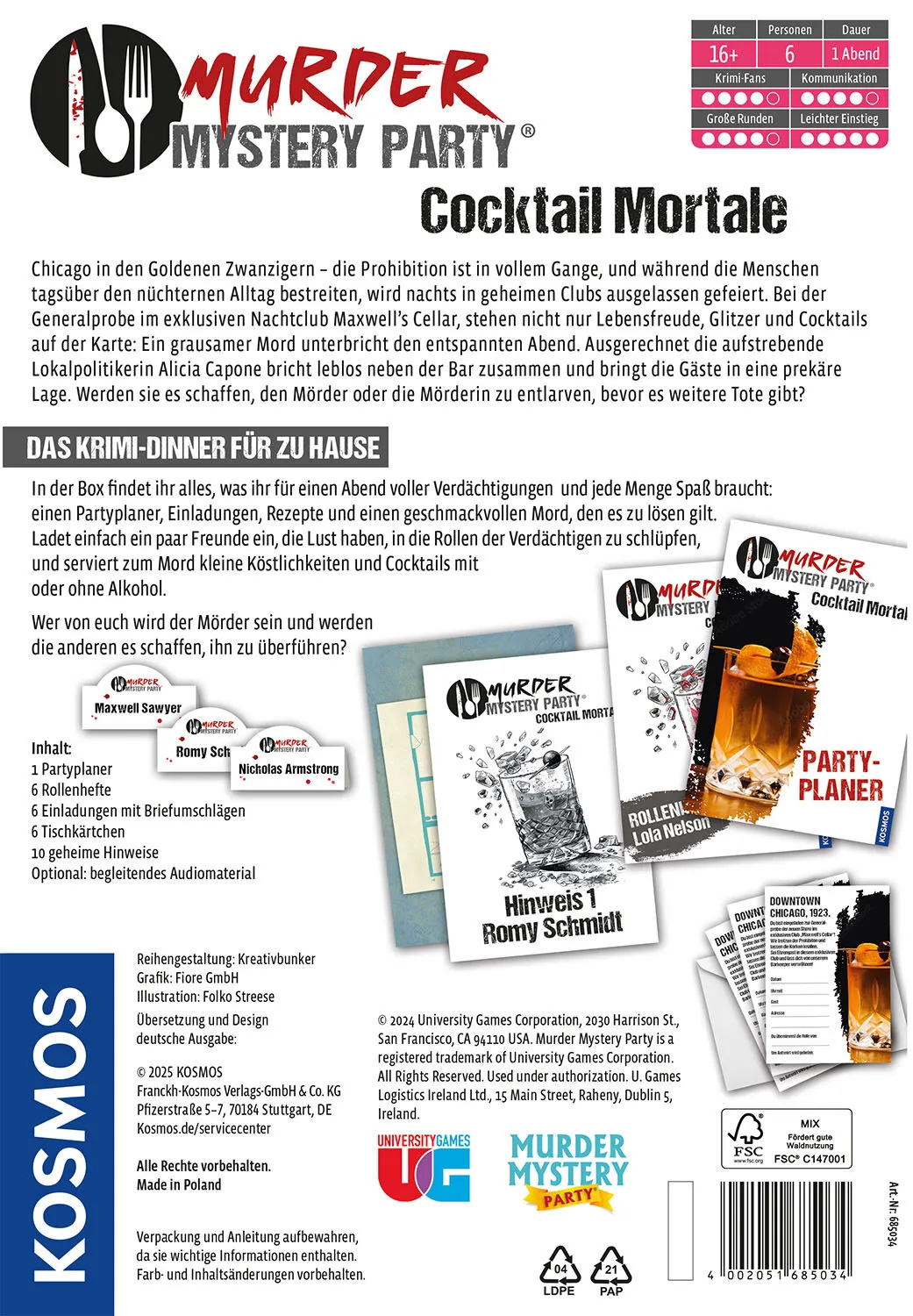 Kosmos 47856004 Brettspiel 180 min Kartenspiel Rollenspiele – Bild 2