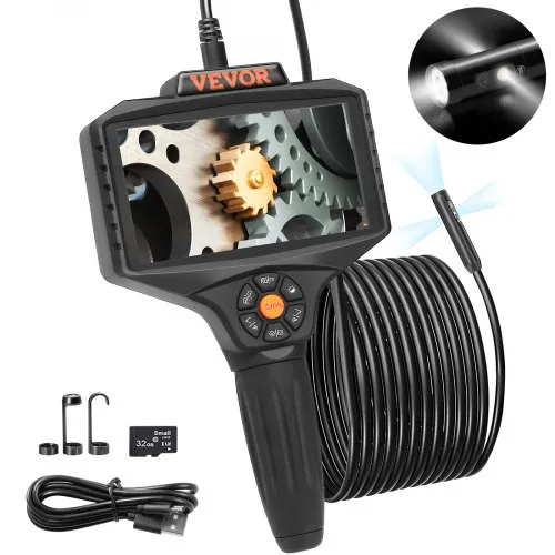 VEVOR Endoskopkamera Dreifachlinse 5″ IPS-Bildschirm 854×480 Inspektionskamera 5m Kabel Rohrkamera 5000mAh Akku für 5-6Std. Kanalkamera IP67 Endoskop 180°Drehbar Automotoren Abwasserkanäle HVAC-Kanäle VEVOR Endoskopkamera Dreifachlinse 5″ IPS-Bildschirm 854×480 Inspektionskamera 5m Kabel Rohrkamera 5000mAh Akku für 5-6Std. Kanalkamera IP67 Endoskop 180°Drehbar Automotoren Abwasserkanäle HVAC-Kanäle