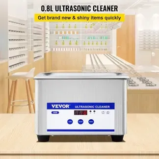 VEVOR Ultraschallreiniger 0,8 L, Ultraschall Reinigungsgerät 40 kHz, Schmuckreiniger Ultraschall 24 W, digitaler Ultraschallreiniger mit LED-Anzeige, Ultraschallreinigungsgerät Brillen Ultraschall VEVOR Ultraschallreiniger 0,8 L, Ultraschall Reinigungsgerät 40 kHz, Schmuckreiniger Ultraschall 24 W, digitaler Ultraschallreiniger mit LED-Anzeige, Ultraschallreinigungsgerät Brillen Ultraschall