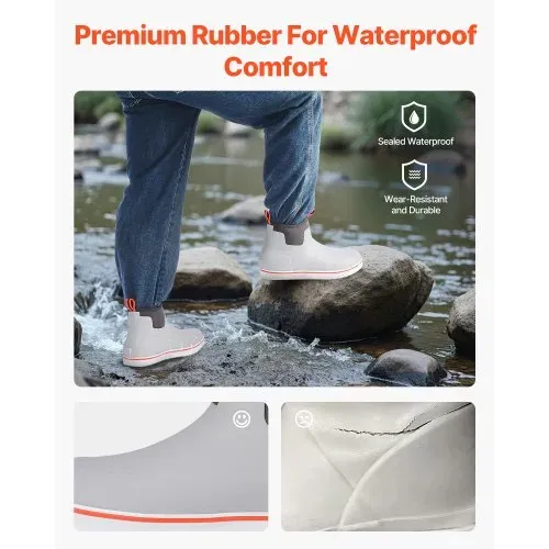 VEVOR Knöchelstiefel, Regenstiefel, Gummi-Arbeitsschuhe für den Außenbereich, Schutzschuhe, isolierte Schlammstiefel, ideal zum Wandern, Angeln, Jagen oder für die Gartenarbeit, Größe 12 US VEVOR Knöchelstiefel, Regenstiefel, Gummi-Arbeitsschuhe für den Außenbereich, Schutzschuhe, isolierte Schlammstiefel, ideal zum Wandern, Angeln, Jagen oder für die Gartenarbeit, Größe 12 US