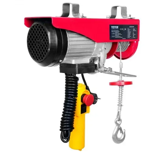 VEVOR 230V Elektrische Seilwinde 300kg bis 600kg Hubhöhe 12m Seilzug Motorwinde 1150W Motor Flaschenzug 10m/min Hubgeschwindigkeit Hebezug mit Kabelfernbedienung Seilhebezug Kettenzug – Bild 8