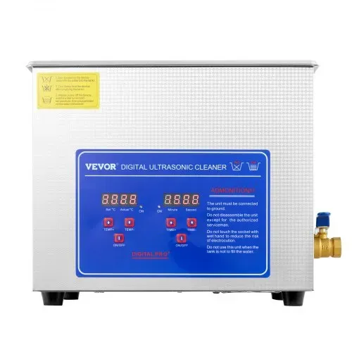 VEVOR Professioneller Ultraschallreiniger, 10 L Ultraschall-Schmuckreiniger mit digitalem Timer und Heizung, Edelstahl-Industrie-Schallreiniger 40 kHz für Brillen, Uhren, Ringe, Kleinteile – Bild 10