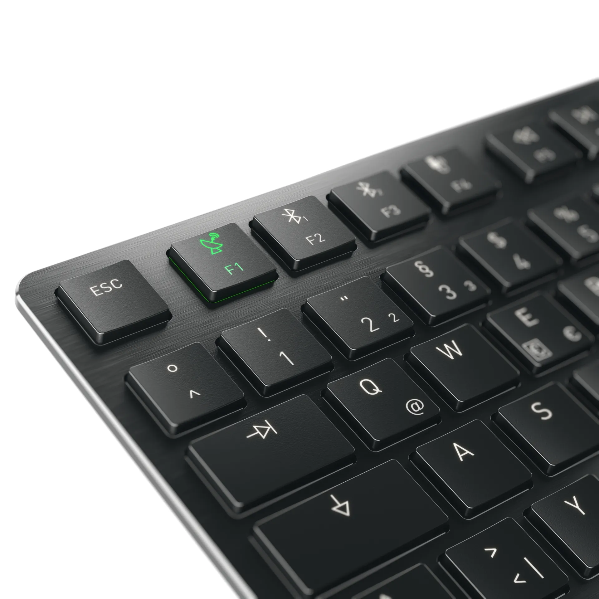CHERRY KW X ULP 2.0 MINI Tastatur Heimbüro USB + RF Wireless + Bluetooth QWERTZ Deutsch Schwarz – Bild 4