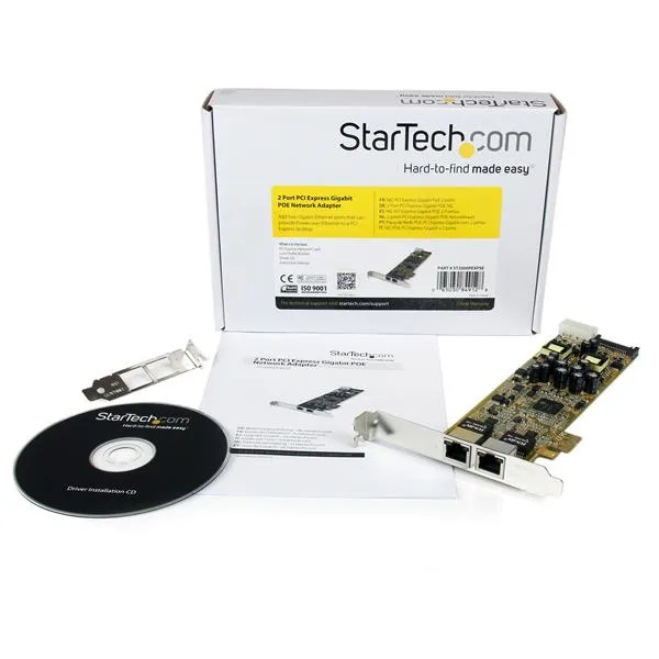 StarTech.com Dual Port PCI Express Gigabit Netzwerkkarte - PCIe PoE/PSE NIC Server Adapter – Bild 5