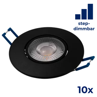 LED-Einbauleuchte McShine “EL-313D“ 4,5W, 450lm, 3000K, step-dimmbar, 10er-Pack LED-Einbauleuchte McShine “EL-313D“ 4,5W, 450lm, 3000K, step-dimmbar, 10er-Pack