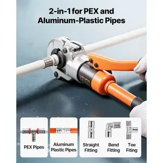 VEVOR Presszange Hydraulik, Crimpzange für PEX- & Aluminium-Kunststoff-Rohre mit TH16-, TH20-, TH26- & TH32-Backen sowie Tragekoffer, Presswerkzeug-Set für Sanitärreparaturen & -installationen VEVOR Presszange Hydraulik, Crimpzange für PEX- & Aluminium-Kunststoff-Rohre mit TH16-, TH20-, TH26- & TH32-Backen sowie Tragekoffer, Presswerkzeug-Set für Sanitärreparaturen & -installationen