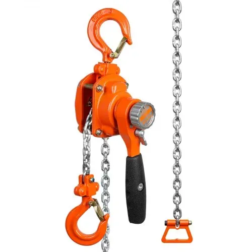 VEVOR Mini Hebelzug 0,25T Tragfähigkeit Kettenzug 260N Zugkraft Flaschenzug 1,40m Hubhöhe Ratschenzug Ф4x12mm Hubkettengröße Hebezug Weston Doppelklinkenbremse 360° drehbarer Haken Handkettenzug – Bild 8