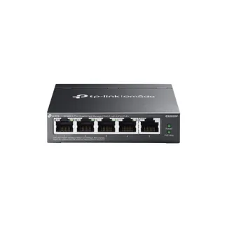 TP-Link Switch full managed Layer2 5 Port • 5x 1 GbE • PoE Budget 65 Watt • 4x PoE at • Lüfterlos, Omada • ES205GP TP-Link Switch full managed Layer2 5 Port • 5x 1 GbE • PoE Budget 65 Watt • 4x PoE at • Lüfterlos, Omada • ES205GP