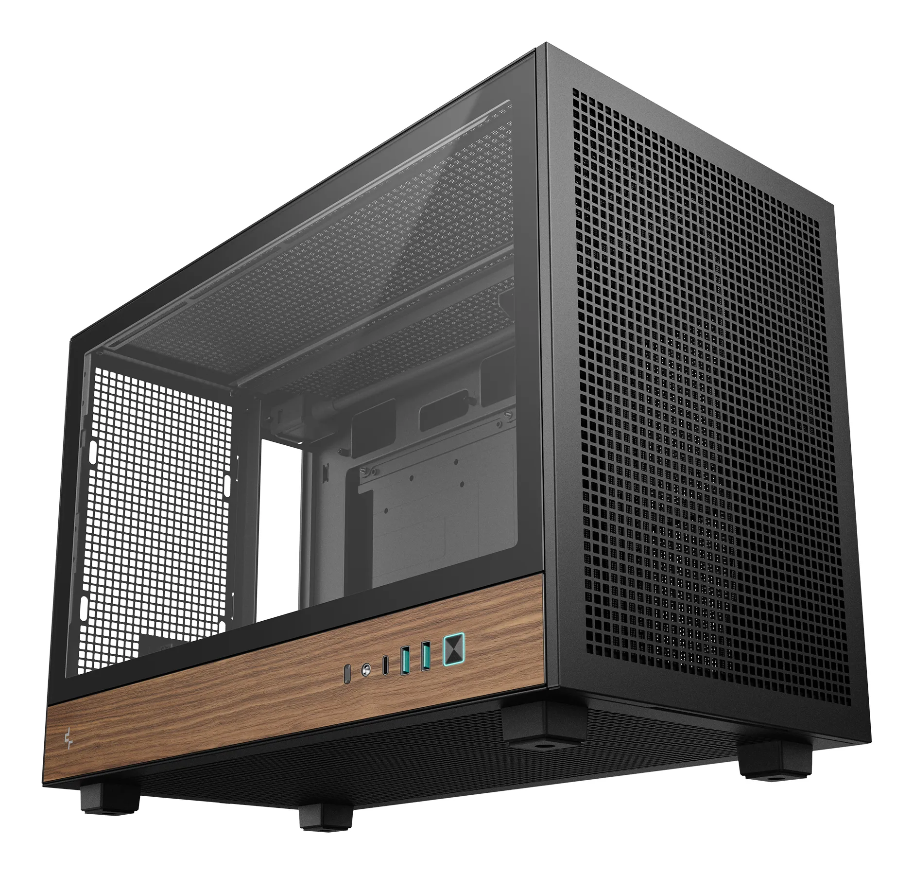 DeepCool CH260 WOOD Micro Tower Schwarz, Holz – Bild 2