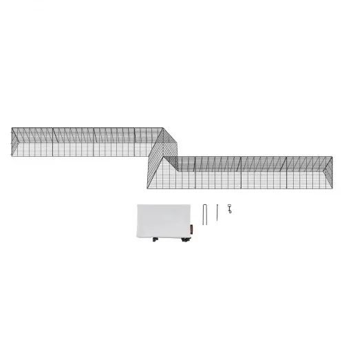 VEVOR Hühnertunnel, 729 x 200 x 61,5 cm Hühnerstall für den Hof, tragbare Freilaufgehege für draußen mit Eckrahmen, 2 Sets, geeignet für Hühner, Enten, Kaninchen – Bild 8