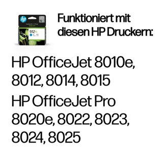 HP 912XL Cyan Original Druckerpatrone mit hoher Reichweite HP 912XL Cyan Original Druckerpatrone mit hoher Reichweite