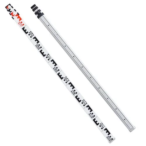VEVOR Aluminium-Messlatte, 4 m metrische Teleskop-Messlatte, doppelseitige Skala in cm/mm, Nivellierlatte, Vermessungslatte aus Aluminiumlegierung mit Wasserwaage und Tragetasche zum Vermessen von Häusern, Wänden, Böden – Bild 10