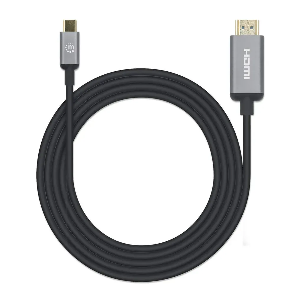 Manhattan 153607 Videokabel-Adapter 2 m HDMI Typ A (Standard) USB Typ-C Schwarz, Silber – Bild 5