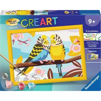CreArt – Bunte Wellensittiche, Malen CreArt – Bunte Wellensittiche, Malen