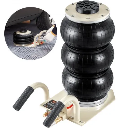 VEVOR Luftwagenheber, 3 t Dreifach-Luftsack, Luftsack-Wagenheber mit sechs Stahlrohren, Hubhöhe bis zu 44,96cm/450mm, 3-5 s Schnellhub-Luftwagenheber, mit seitlichen Griffen für Auto, Garage, Reparatur (weiß) VEVOR Luftwagenheber, 3 t Dreifach-Luftsack, Luftsack-Wagenheber mit sechs Stahlrohren, Hubhöhe bis zu 44,96cm/450mm, 3-5 s Schnellhub-Luftwagenheber, mit seitlichen Griffen für Auto, Garage, Reparatur (weiß)