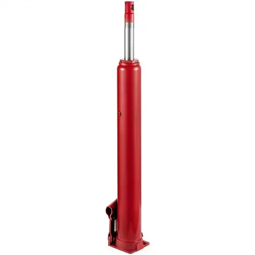 VEVOR Hydraulischer langer Rammheber, 4 t Tragfähigkeit, mit Einzelkolbenpumpe und flacher Basis, manueller Hubarbeitsbühnenheber mit Griff, für Garagen-/Ladenkräne, Motorhebevorrichtung, rot – Bild 9