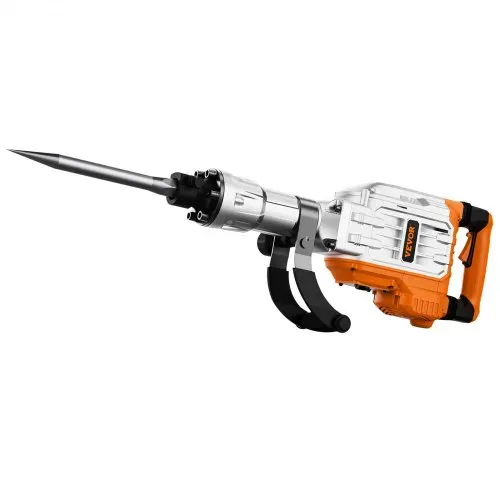 VEVOR Hochleistungs-Betonbrecher Abbruchhammer 3500 W, 60 J Schlagkraft Elektroabbruchhammer, Bohrhammer Betonhammer Stemmhammer 1900 BPM, inkl. Spitzmeißel, Flachmeißel, für Schiefer, Beton usw. – Bild 9