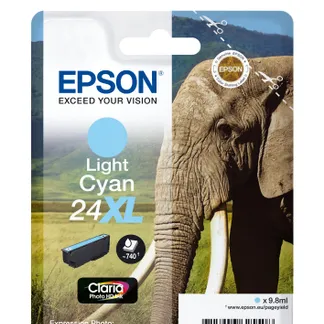 Epson Elephant Singlepack Light Cyan 24XL Claria Photo HD Ink Epson Elephant Singlepack Light Cyan 24XL Claria Photo HD Ink
