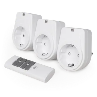 Funksteckdosen-Set McPower “Comfort“ 3 Steckdosen + 1 Fernbedienung Funksteckdosen-Set McPower “Comfort“ 3 Steckdosen + 1 Fernbedienung