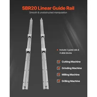 VEVOR Linearführung Linearschiene 2 Stk. SBR20-1500mm Kohlenstoffstahl Aluminium Führungsschiene mit 4 Stk. SBR20UU-Gleitblöcke Linearlager Lagerblock CNC Teile für 3D Drucker Fräs-/Drehmaschine VEVOR Linearführung Linearschiene 2 Stk. SBR20-1500mm Kohlenstoffstahl Aluminium Führungsschiene mit 4 Stk. SBR20UU-Gleitblöcke Linearlager Lagerblock CNC Teile für 3D Drucker Fräs-/Drehmaschine