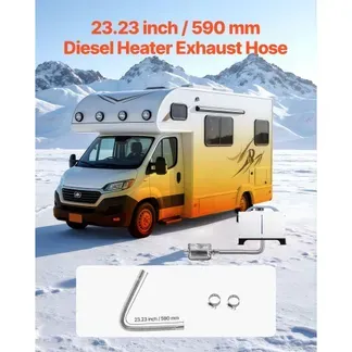VEVOR Abgasrohr Standheizung flexibler Abgasschlauch 59 cm für Auto-Dieselheizung mit 2 Klemmen, Edelstahl Auspuffrohr mit Φ 25 mm Querschnitt für 2 kW / 5 kW / 8 kW Dieselheizungen Lufterhitzer VEVOR Abgasrohr Standheizung flexibler Abgasschlauch 59 cm für Auto-Dieselheizung mit 2 Klemmen, Edelstahl Auspuffrohr mit Φ 25 mm Querschnitt für 2 kW / 5 kW / 8 kW Dieselheizungen Lufterhitzer