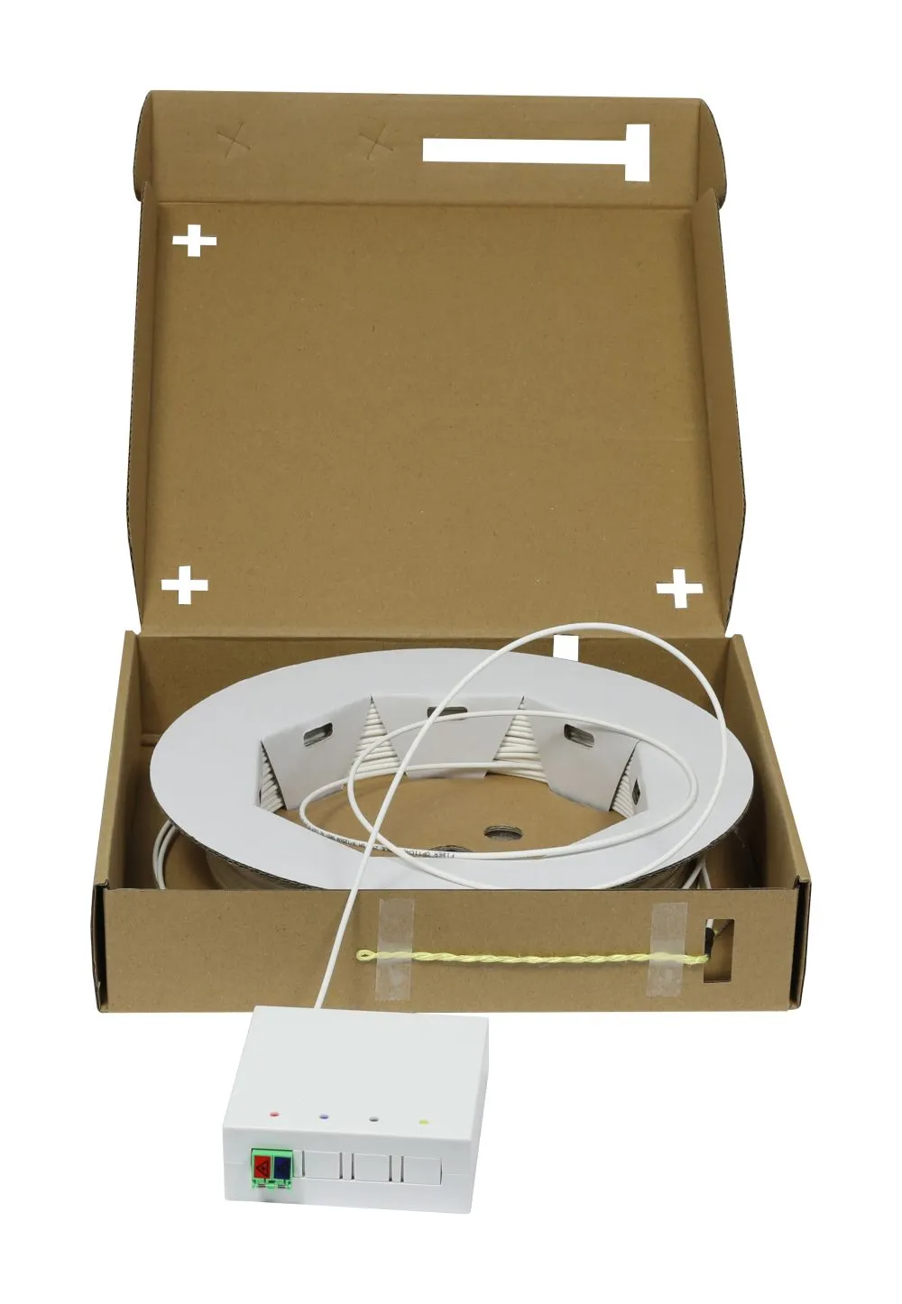 LWL-FTTH Compact Box vorkonfektioniert, 2xLC/APC -> open End, 20m, 9/125u, G.657.A2, 2-Faser, OD=2.2mm, Synergy 21 LWL-FTTH Compact Box vorkonfektioniert, 2xLC/APC -> open End, 20m, 9/125u, G.657.A2, 2-Faser, OD=2.2mm, Synergy 21