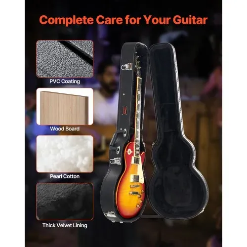 VEVOR Gitarrenkoffer Hartschalenkoffer Westerngitarre LES Paul-Gitarre 41,34 inch /105cm – Bild 3