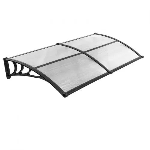 VEVOR Vordach für Haustür 965x1987 mm, Pultbogenvordach, Pultvordach mit Entwässerung & ABS-Halterung, Regen-, Schnee- & Sonnenschutz, Polycarbonat-Türüberdachung für Veranda & Terrasse, Transparent – Bild 8