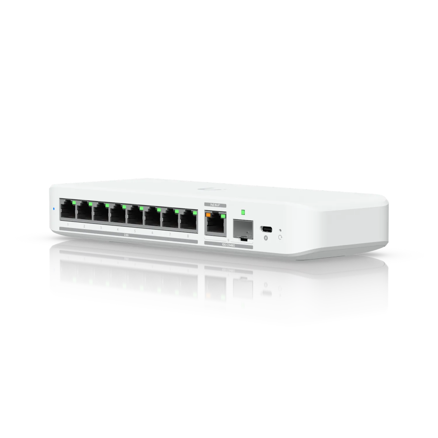 Ubiquiti Switch smart managed Layer2 9 Port • 8x 2,5 GbE • 1x 10 GbE PoE at In • Desktop • Lüfterlos • UniFi • USW-Flex-2.5G-8 Ubiquiti Switch smart managed Layer2 9 Port • 8x 2,5 GbE • 1x 10 GbE PoE at In • Desktop • Lüfterlos • UniFi • USW-Flex-2.5G-8