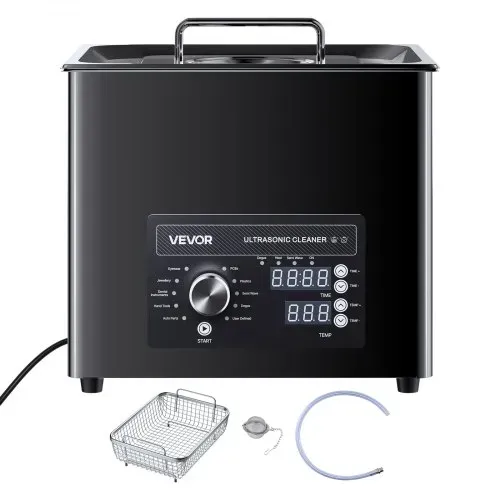 VEVOR Ultraschallreiniger professionelles Ultraschallreinigungsgerät mit Drehknopfsteuerung 10 L, Reinigungsgerät mit Korb & Reinigungskugel, Ultraschallgerät für Uhren Rasierer Schmuck Münzen – Bild 8