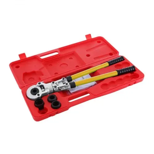 VEVOR Presszange TH 16, TH 20, TH 26, TH 32, Crimpzange Presszange Ø 16-32 m, Rohrpresszange Gelb, Stahl Quetschzange mit Ergonomischem und Rutschfestem Griff, Rohrcrimpzange 530-750 mm Ausziehbar – Bild 10