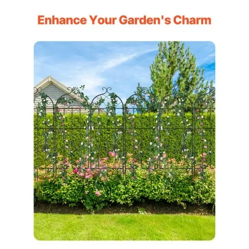 VEVOR Rankhilfe für Kletterpflanzen, 51x180 cm, 6er-Set rostfreies Metallspalier für Gartenblumen, Kletterhilfe, Rankgitter für Rosen, Gurkenstütze, dekoratives Clematis-Spalier für Innenhöfe & Rasen – Bild 2