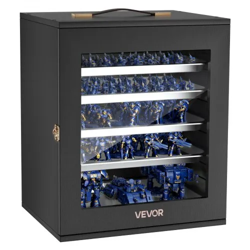 VEVOR Miniatur-Aufbewahrungskoffer für Warhammer, Für Modelle im Maßstab 1:1750-1:2000, Transportkoffer aus Holz mit 5 Ebenen 13 Fächern, Sammlervitrine für Sammlerstücke (Miniaturen nicht enthalten) VEVOR Miniatur-Aufbewahrungskoffer für Warhammer, Für Modelle im Maßstab 1:1750-1:2000, Transportkoffer aus Holz mit 5 Ebenen 13 Fächern, Sammlervitrine für Sammlerstücke (Miniaturen nicht enthalten)