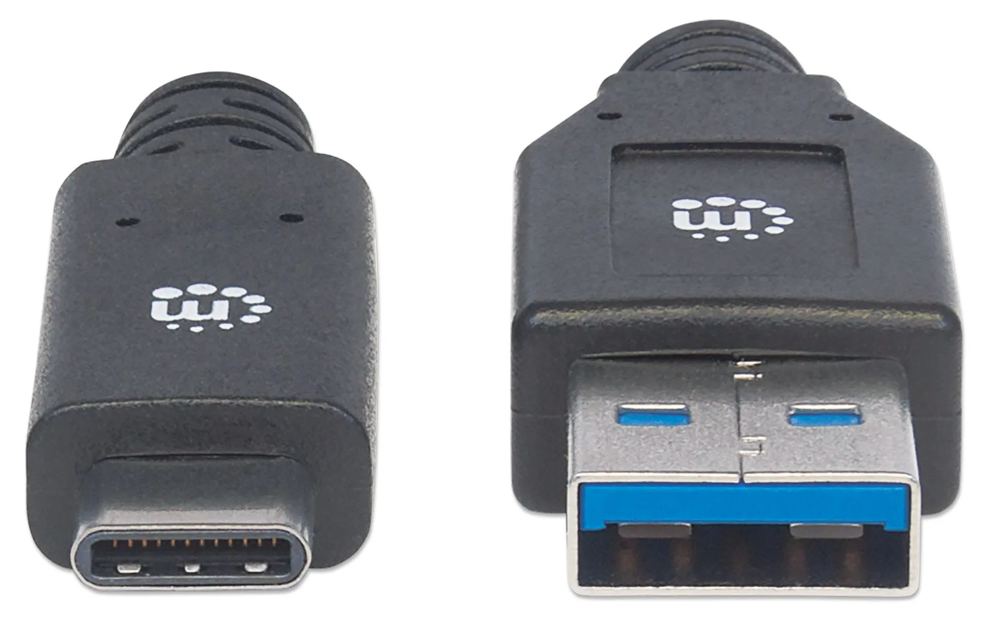 Manhattan USB 3.1 Typ C Gen1-Kabel, Typ C-Stecker auf Typ A-Stecker, 5 Gbit/s, 3 m, schwarz – Bild 3