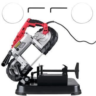 VEVOR Bandsäge 12,7 cm Schnittgröße, 1100 W 10 A Sägeband aus Stahl Eisensäge mit 127 mm Max Schnittkapazität (ohne Sockel), 137,8 – 472,4 Fuß pro Minute Geschwindigkeitsskala Metallbandsägemaschine VEVOR Bandsäge 12,7 cm Schnittgröße, 1100 W 10 A Sägeband aus Stahl Eisensäge mit 127 mm Max Schnittkapazität (ohne Sockel), 137,8 – 472,4 Fuß pro Minute Geschwindigkeitsskala Metallbandsägemaschine