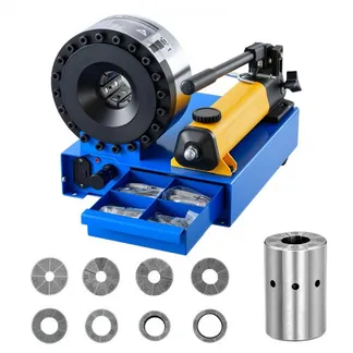VEVOR Schlauch Crimper, Schlauch-Crimpwerkzeug mit 8 Matrizen & einem Crimpbereich von 6 bis 28 mm, für Niederdruck- & Hochdruck-Ölleitungen, Gas-/Wasser-/Klimaanlagenschläuche & Kabelverbindungen VEVOR Schlauch Crimper, Schlauch-Crimpwerkzeug mit 8 Matrizen & einem Crimpbereich von 6 bis 28 mm, für Niederdruck- & Hochdruck-Ölleitungen, Gas-/Wasser-/Klimaanlagenschläuche & Kabelverbindungen
