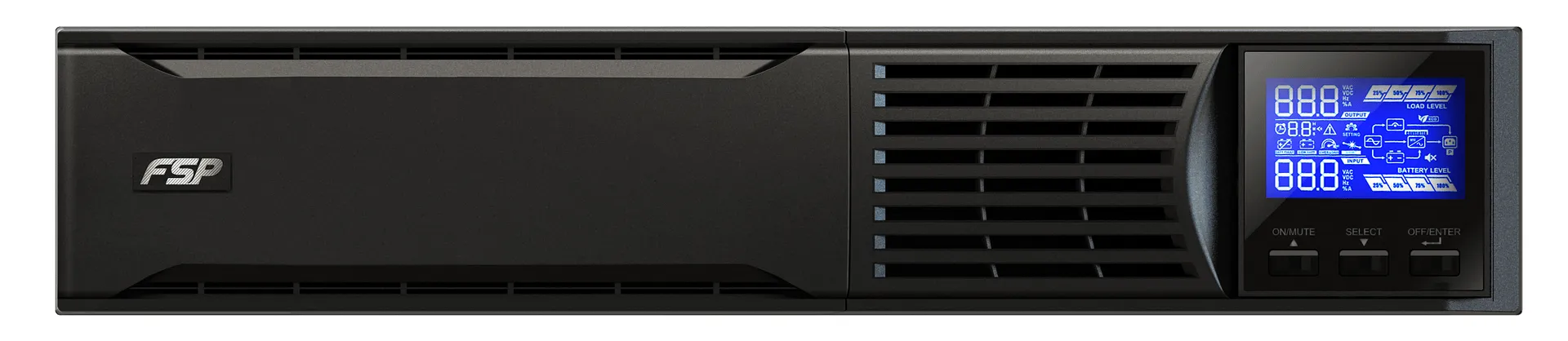 FSP Champ Rack 2K Unterbrechungsfreie Stromversorgung (USV) Doppelwandler (Online) 2 kVA 1800 W 3 AC-Ausgänge FSP Champ Rack 2K Unterbrechungsfreie Stromversorgung (USV) Doppelwandler (Online) 2 kVA 1800 W 3 AC-Ausgänge