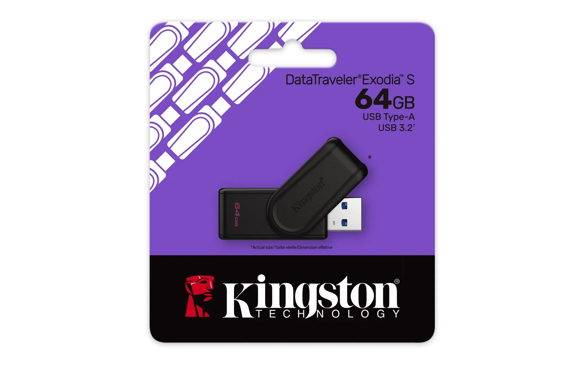 Kingston Technology DataTraveler 64GB Portable USB 3.2 Gen 1 Exodia S (Schwarz/Schwarz) – Bild 3