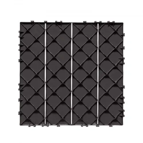 VEVOR Terrassenfliesen, 36er-Set, Balkonfliesen 30x30cm, Klickfliesen, wasserdichter Kunststoff-Bodenbelag für den Außenbereich, Terrassenbodenbelag für Veranda, Pool, Balkon, Hinterhof, Dunkelbraun – Bild 8