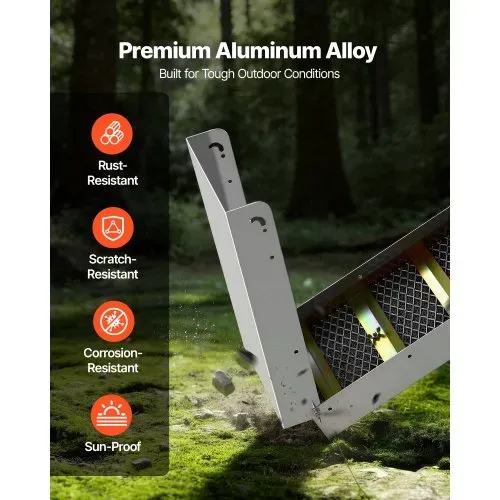 VEVOR Highbanker Goldwaschset 127 cm (50 Zoll), 3-in-1 Faltbare Goldwaschrinne aus Aluminiumlegierung, 26-tlg. Tragbares Prospektionsset mit Goldwaschpfannen, Klassiersieb, Magnet, Rucksack, Zubehör – Bild 2