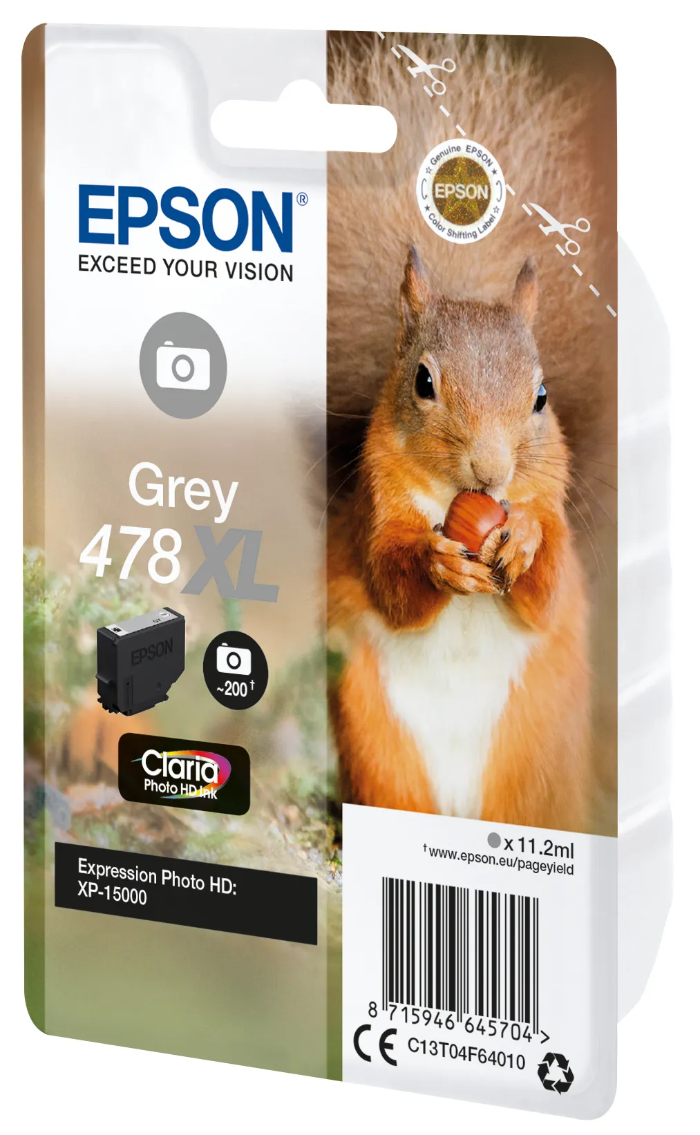 Epson Squirrel Singlepack Grey 478XL Claria Photo HD Ink – Bild 3