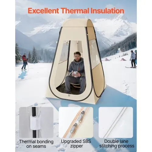 VEVOR Sportzelt, 1200 x 1200 x 1900 mm, Pop-up-Zelt für 1 Person, Zelt für den Außenbereich mit Bodenmatte und Abdeckung, Campingunterstand für Veranstaltungen, Angeln, Jubeln – Bild 4